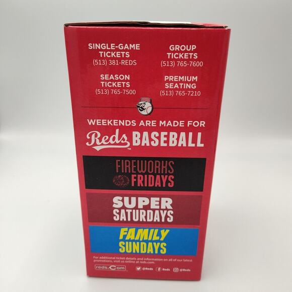 TUCKER BARNHART BOBBLEHEAD 2017 CINCINNATI BELL SGA REDS/STILL IN BOX - Picture 2 of 4